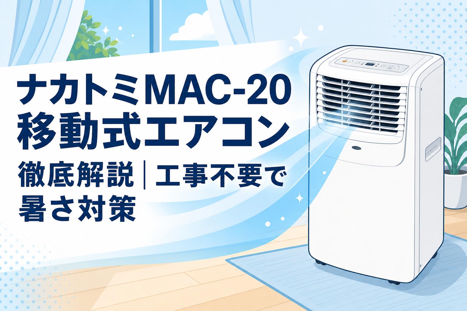ナカトミ　移動式エアコン スポットクーラー MAC-20(Ver.3) ナカトミMAC-20移動式エアコン徹底解説｜工事不要で暑さ対策 | PANDA