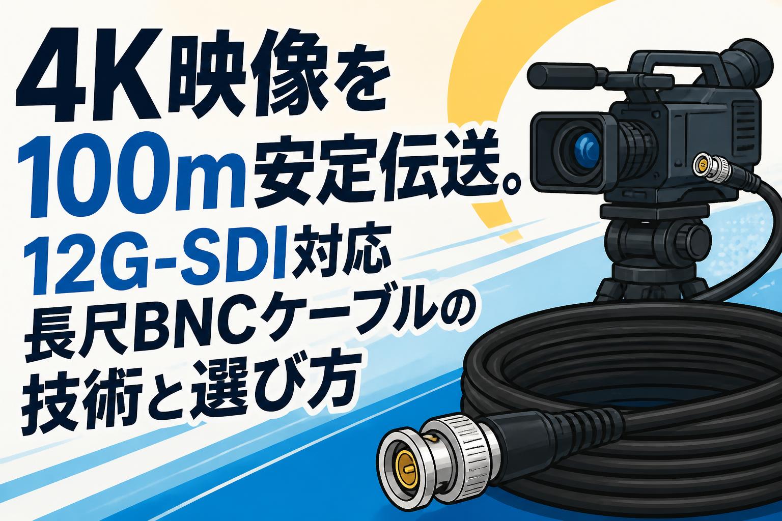 SHAPE BNC 1st AC カメラ sdiケーブル キット（12本入り） 4K映像を100m安定伝送。12G-SDI対応長尺BNCケーブルの技術と選び方