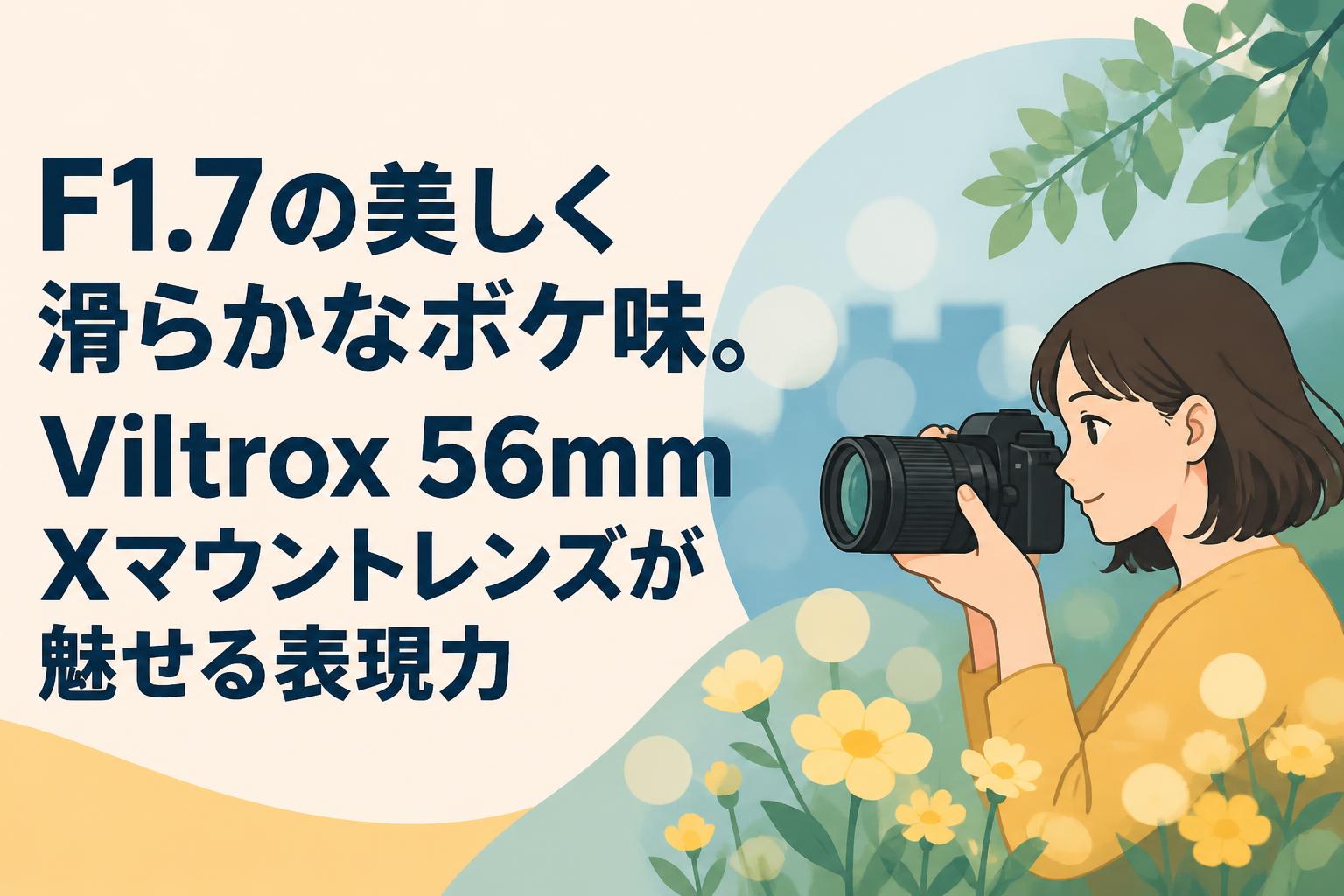 F1.7の美しく滑らかなボケ味。Viltrox 56mm Xマウントレンズが魅せる