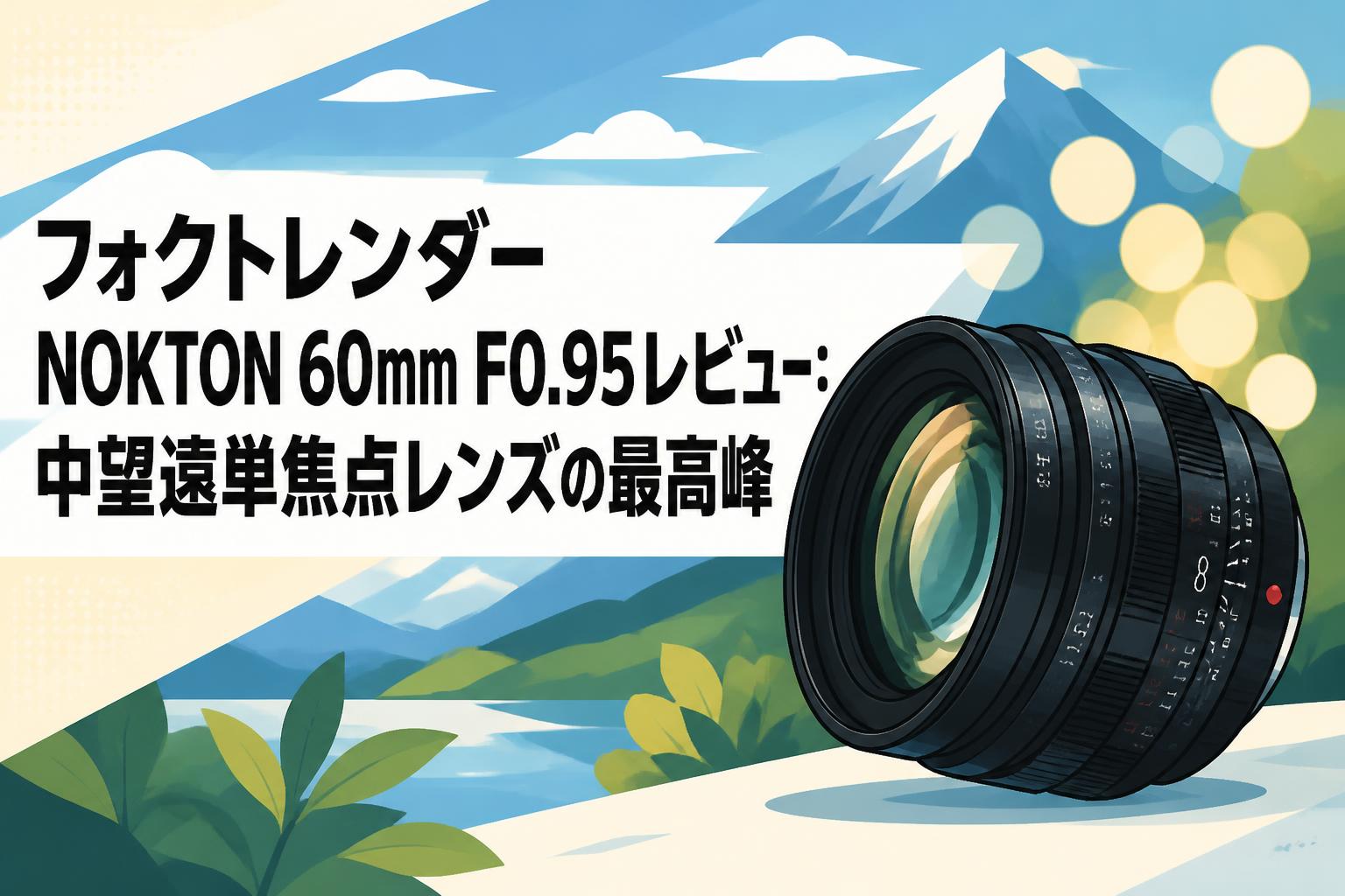 フォクトレンダー NOKTON 60mm F0.95レビュー：中望遠単焦点レンズの最