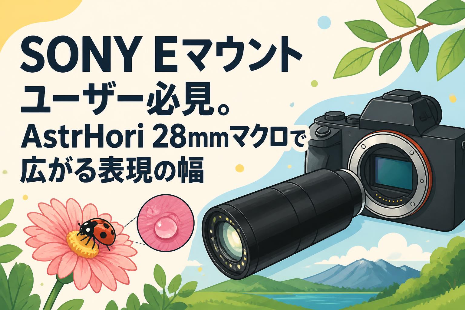 SONY Eマウントユーザー必見。AstrHori 28mmマクロで広がる表現の幅