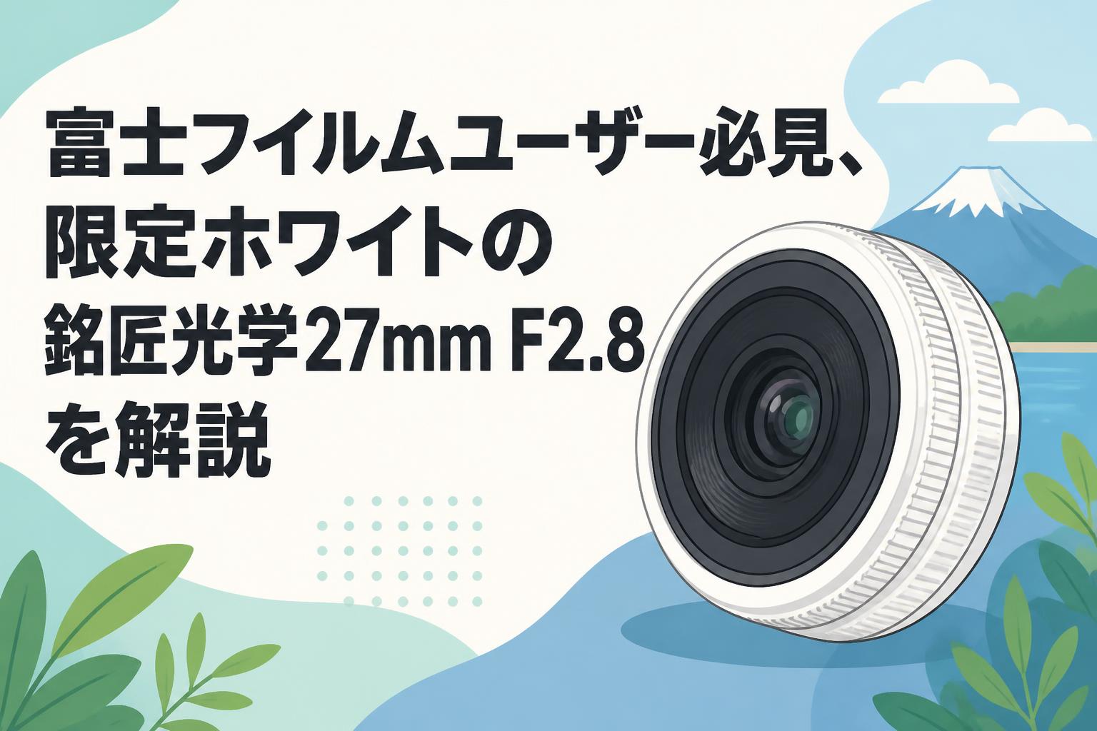 富士フイルムユーザー必見、限定ホワイトの銘匠光学27mm F2.8を解説