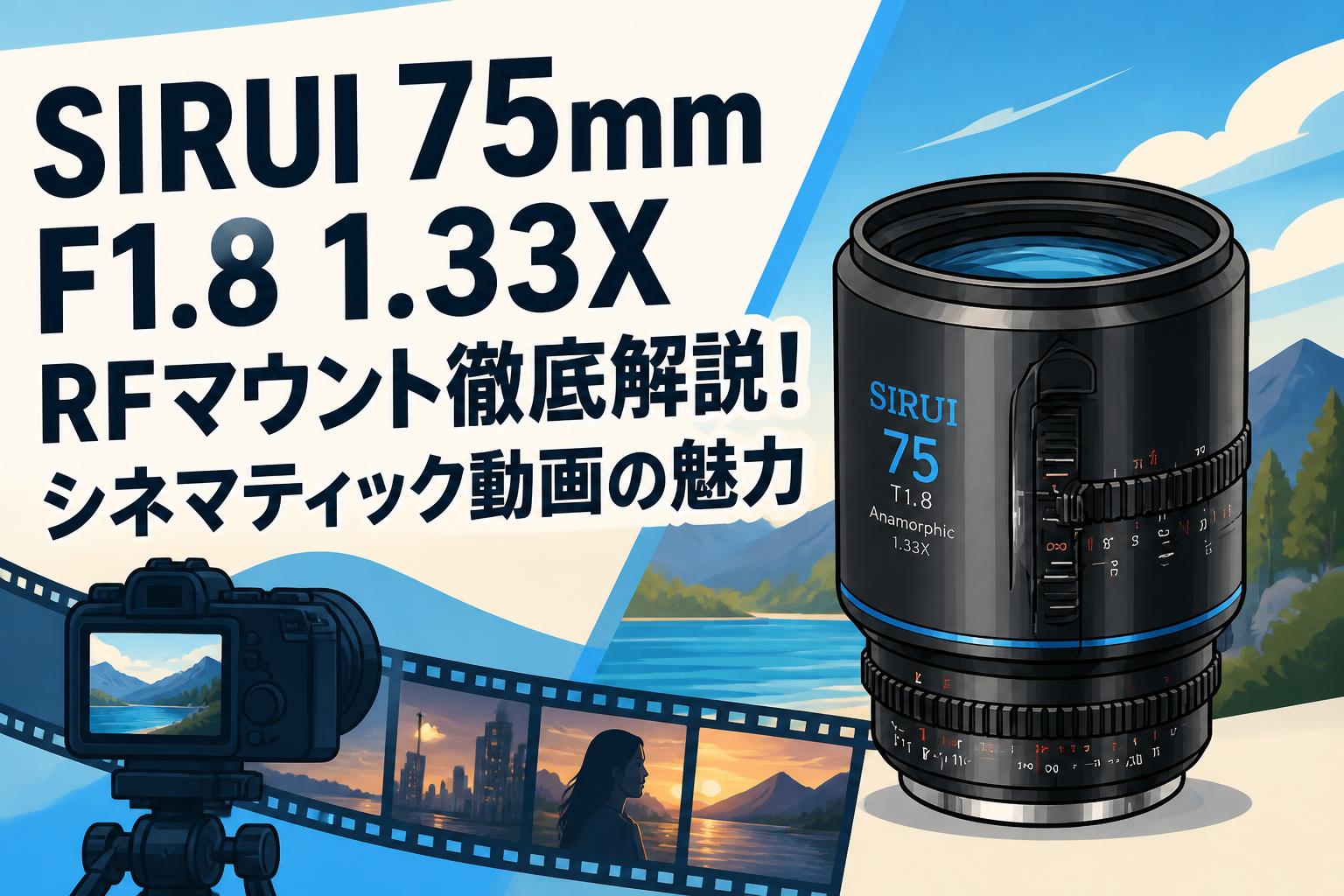 SIRUI 75mm F1.8 1.33X RFマウント徹底解説！シネマティック動画の魅力