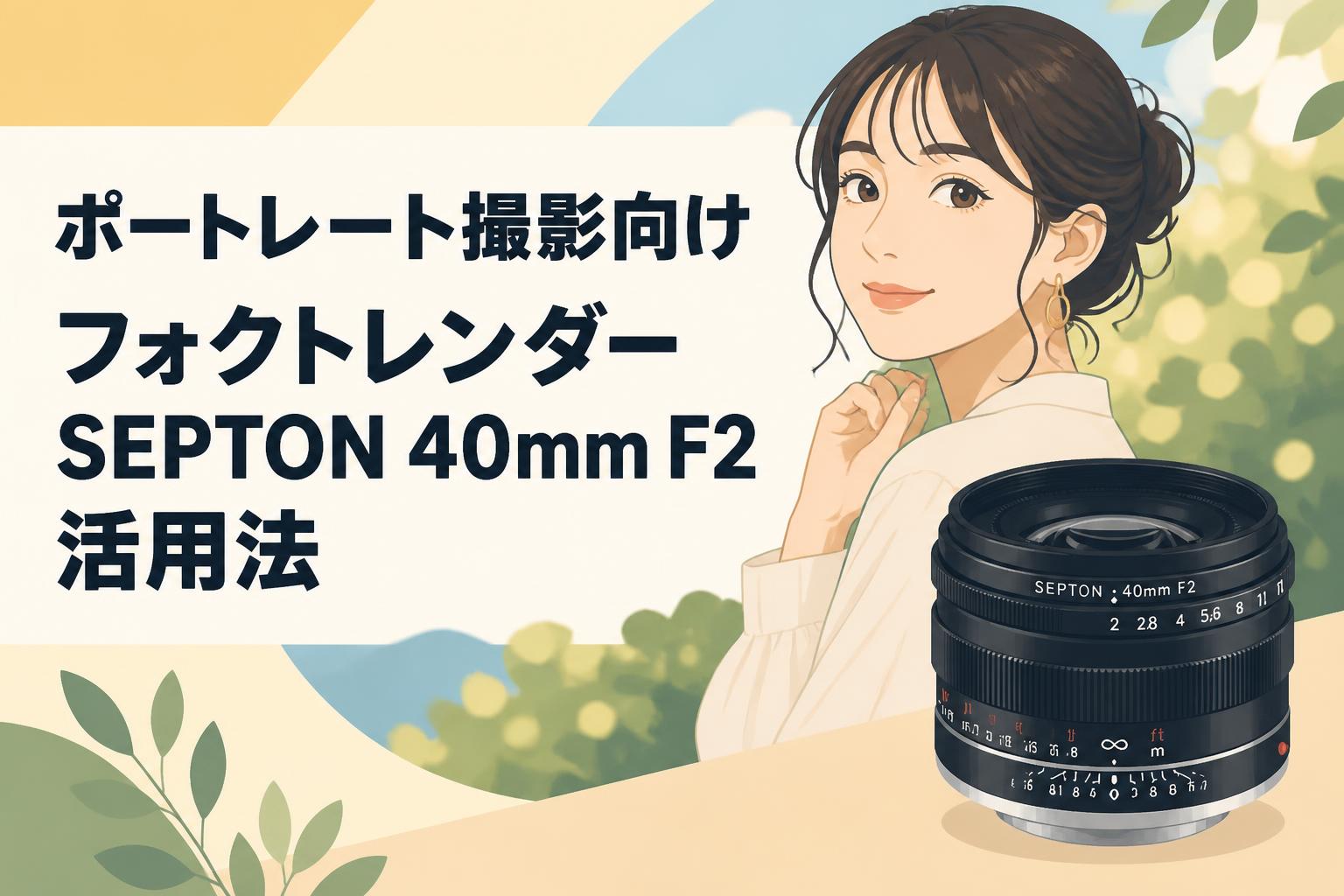 ポートレート撮影向け フォクトレンダーSEPTON 40mm F2活用法 | PANDA