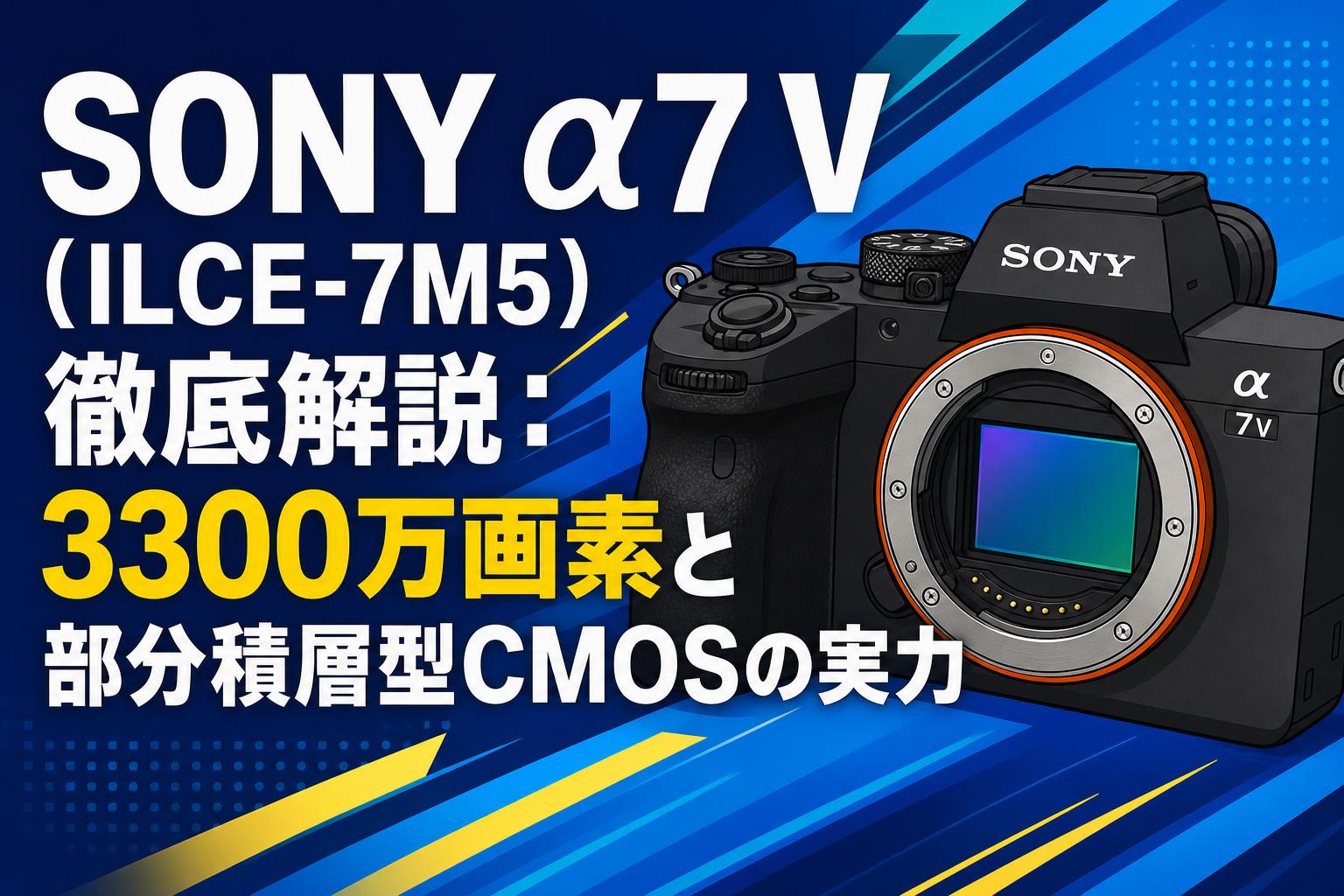 SONY α7 V（ILCE-7M5）徹底解説：3300万画素と部分積層型CMOSの実力
