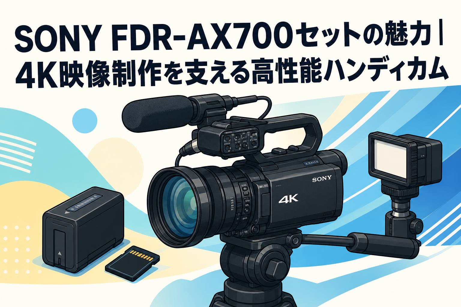 SONY FDR-AX700セットの魅力｜4K映像制作を支える高性能ハンディカム