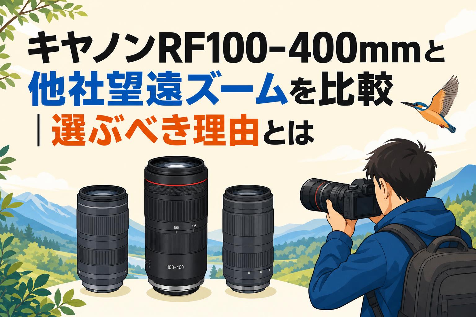 キヤノンRF100-400mmと他社望遠ズームを比較｜選ぶべき理由とは