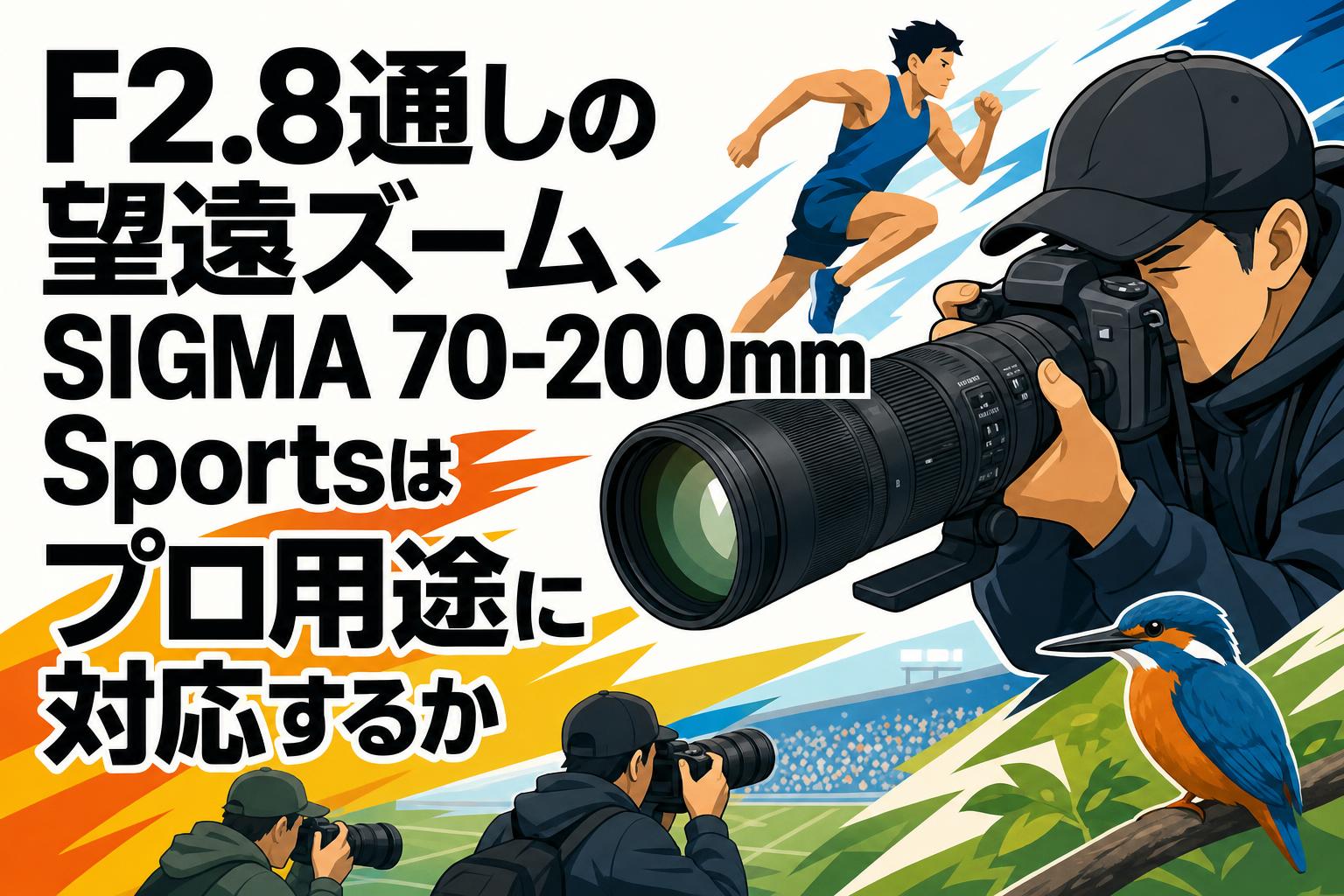 F2.8通しの望遠ズーム、SIGMA 70-200mm Sportsはプロ用途に対応するか