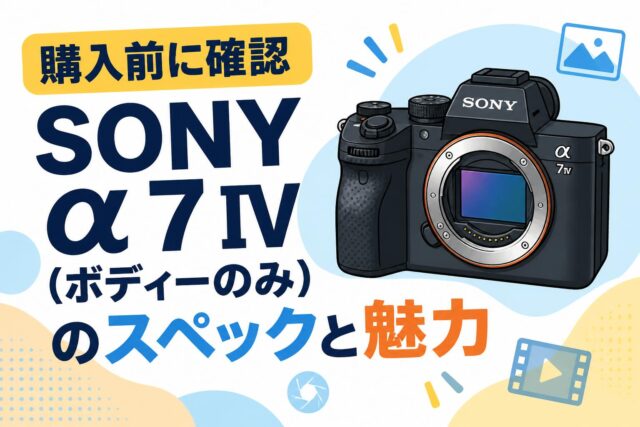 購入前に確認 SONY α7 IV（ボディーのみ）のスペックと魅力 | PANDA