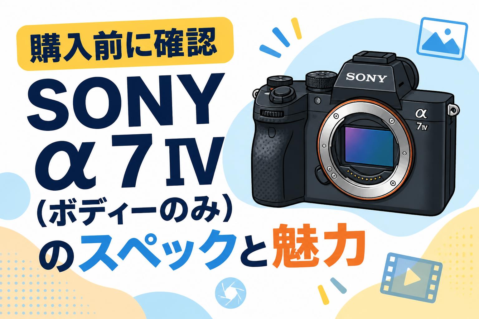 購入前に確認 SONY α7 IV（ボディーのみ）のスペックと魅力 | PANDA