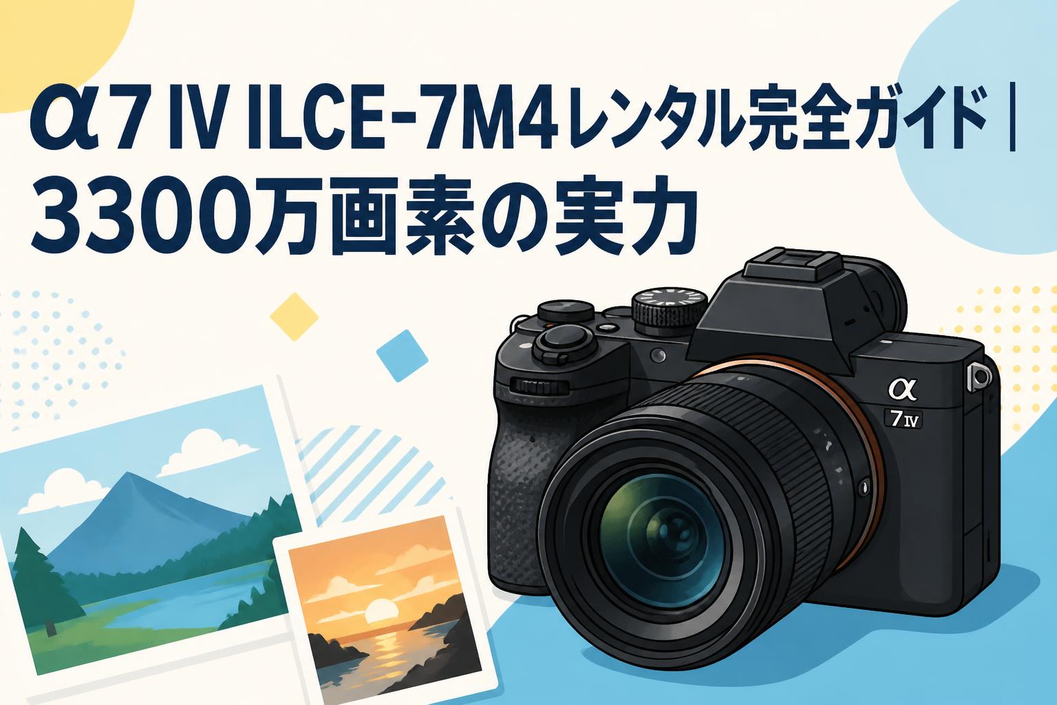 α7 IV ILCE-7M4レンタル完全ガイド｜3300万画素の実力 | PANDA TIMES