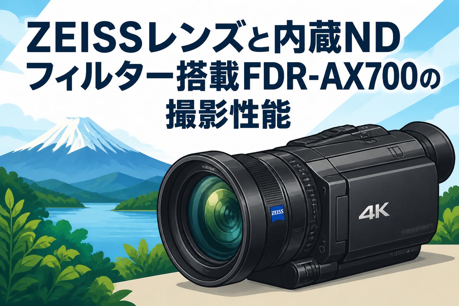ZEISSレンズと内蔵NDフィルター搭載FDR-AX700の撮影性能 | PANDA TIMES