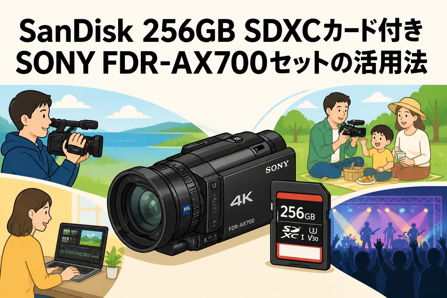 SanDisk 256GB SDXCカード付きSONY FDR-AX700セットの活用法 | PANDA