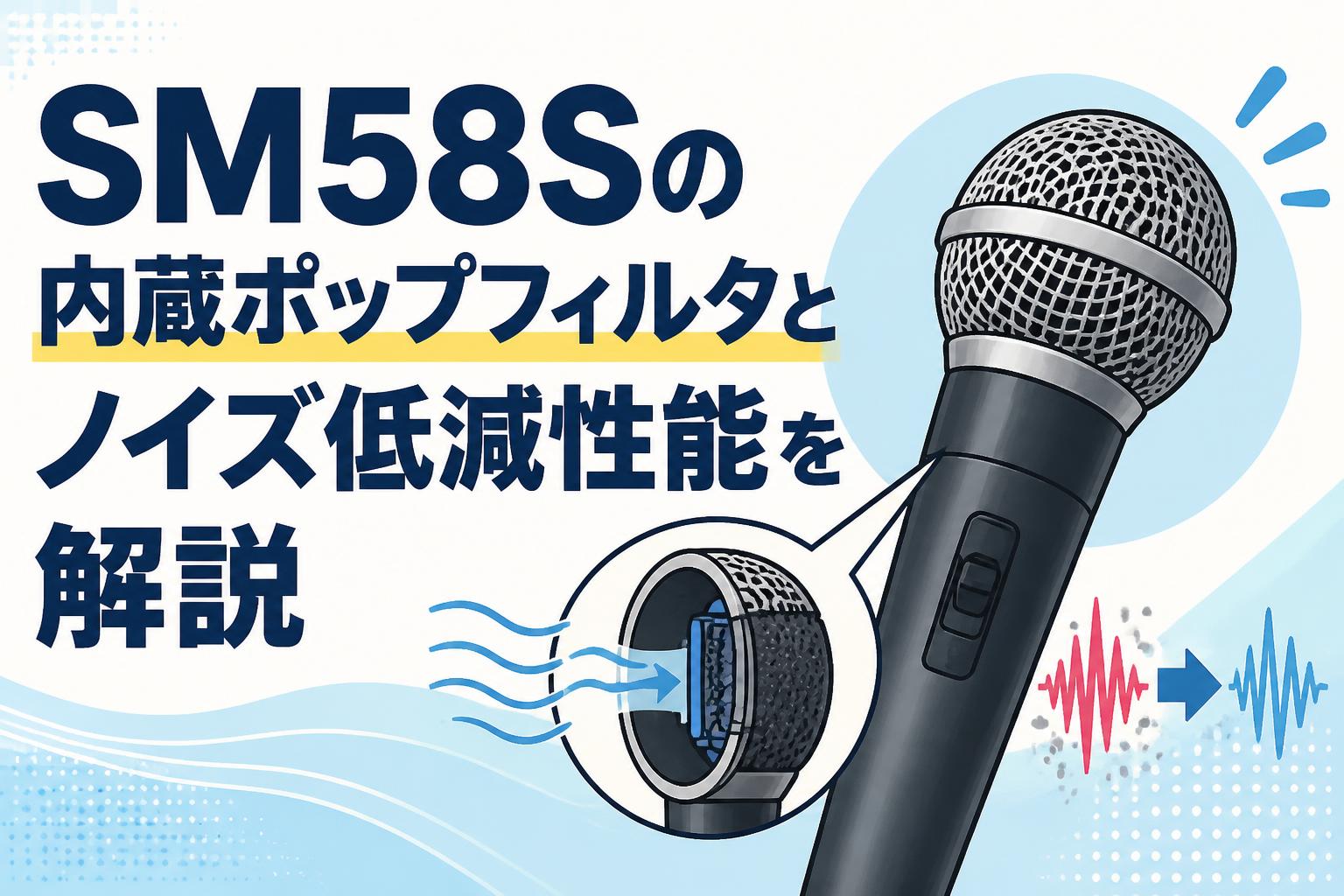 SM58Sの内蔵ポップフィルタとノイズ低減性能を解説 | PANDA TIMES