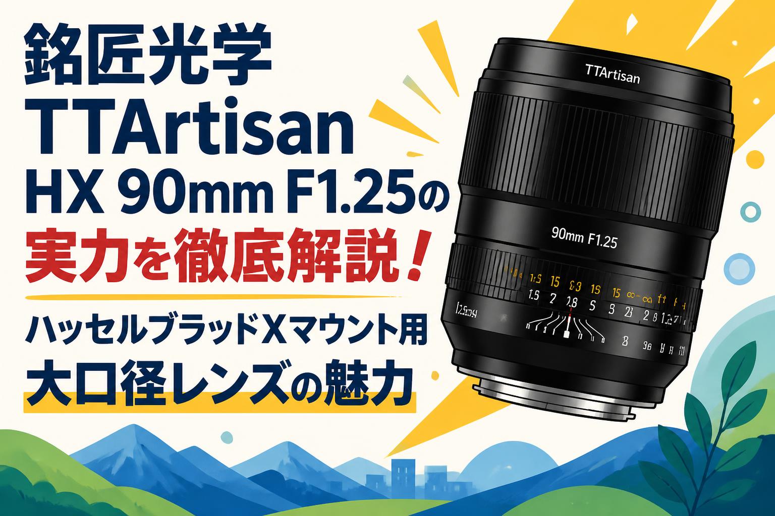 銘匠光学 TTArtisan HX 90mm F1.25の実力を徹底解説！ハッセルブラッド