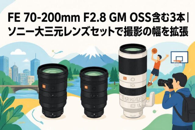 FE 70-200mm F2.8 GM OSS含む3本｜ソニー大三元レンズセットで撮影の幅