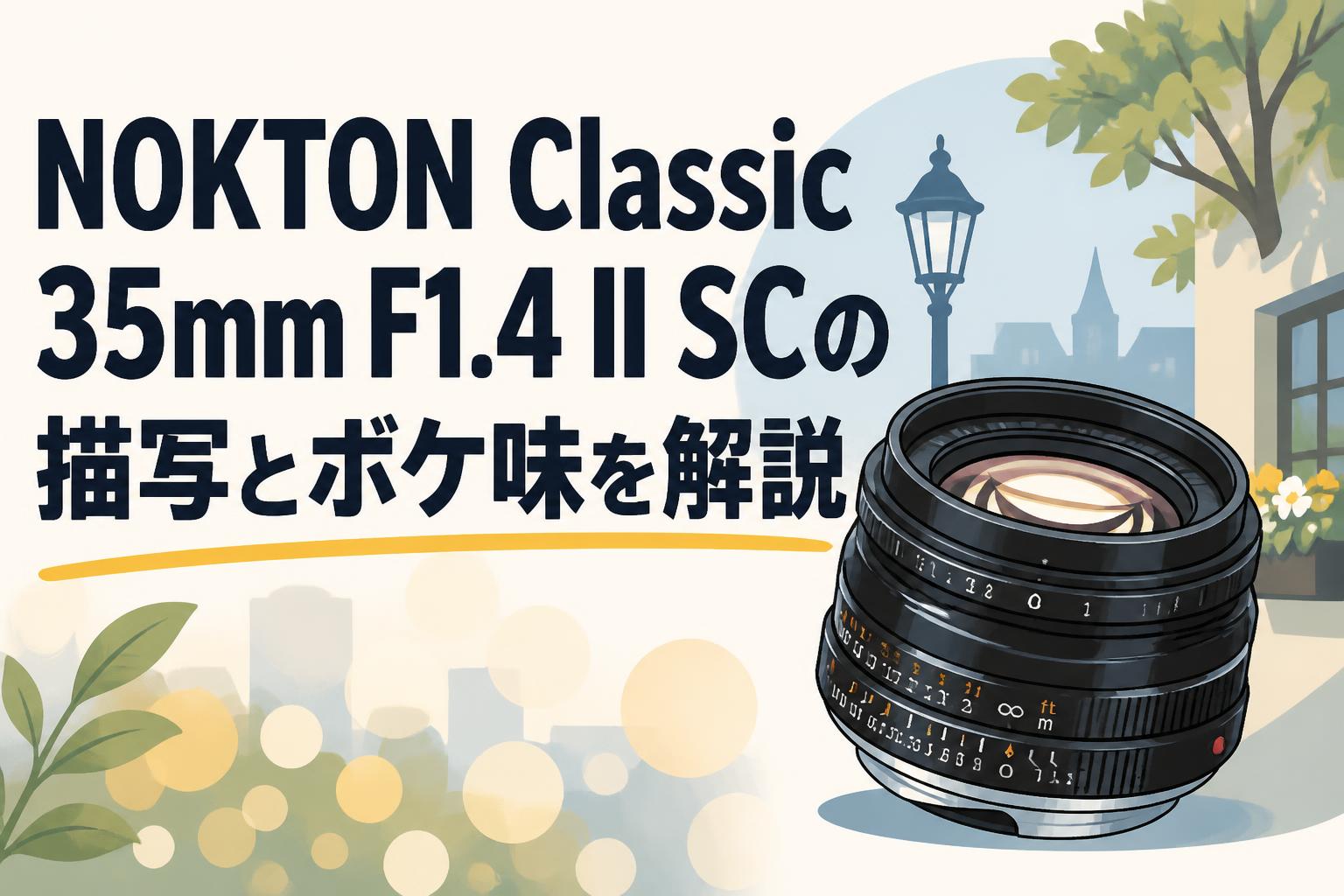 NOKTON Classic 35mm F1.4 II SCの描写とボケ味を解説 | PANDA TIMES