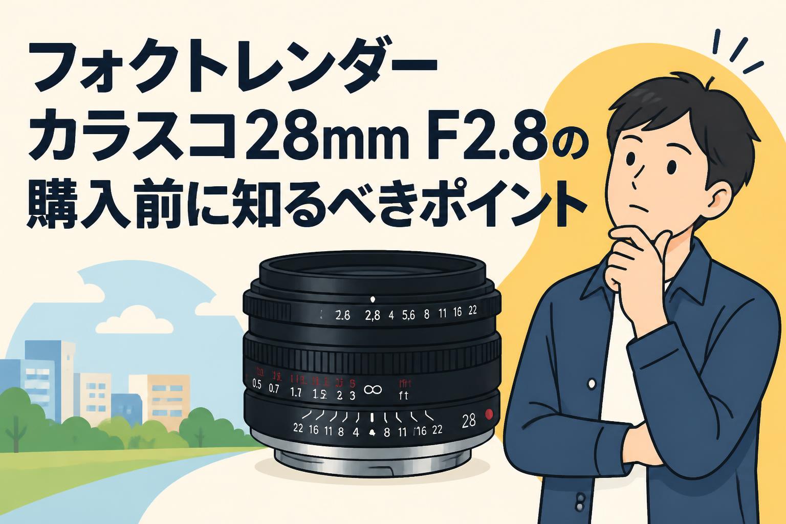 なみ様　2点　ご確認用 フォクトレンダー カラスコ28mm F2.8の購入前に知るべきポイント