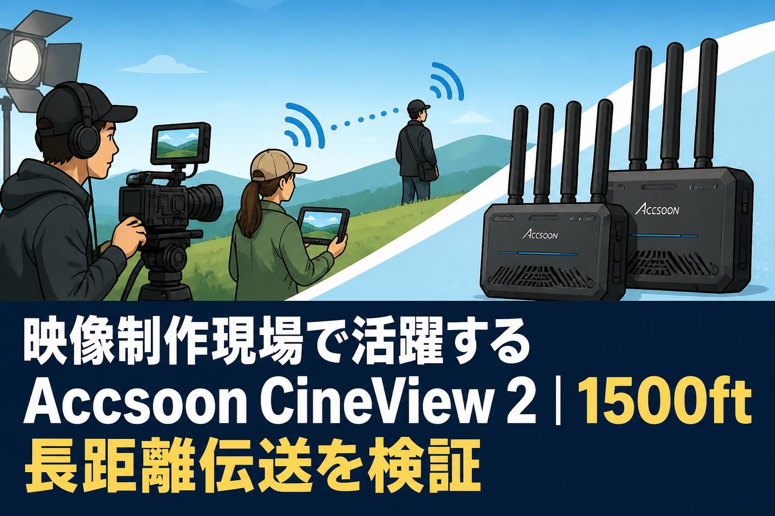 映像制作現場で活躍するAccsoon CineView 2｜1500ft長距離伝送を検証