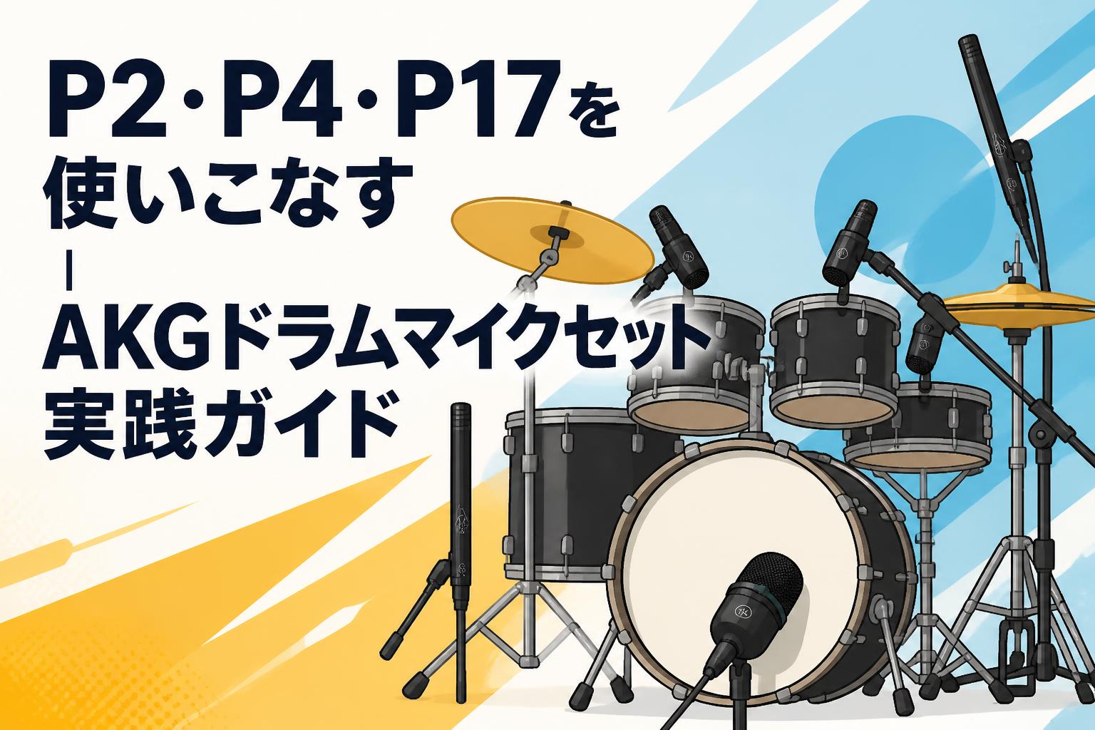 P2・P4・P17を使いこなす｜AKGドラムマイクセット実践ガイド | PANDA