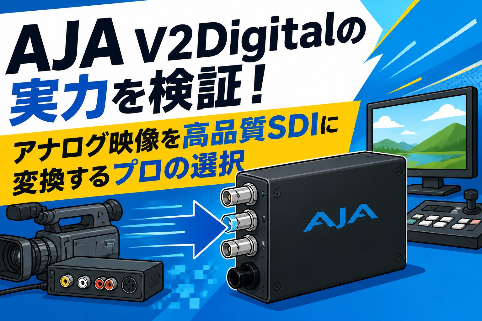 AJA V2Digitalの実力を検証！アナログ映像を高品質SDIに変換するプロの
