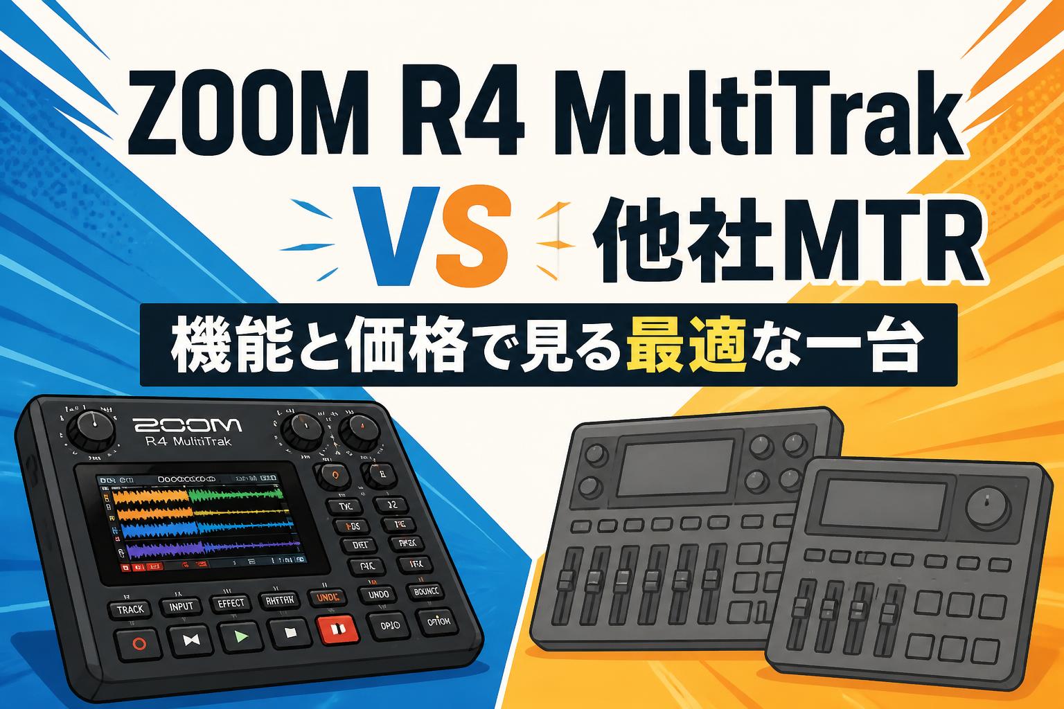 ZOOM R4 MultiTrak vs 他社MTR｜機能と価格で見る最適な一台 | PANDA