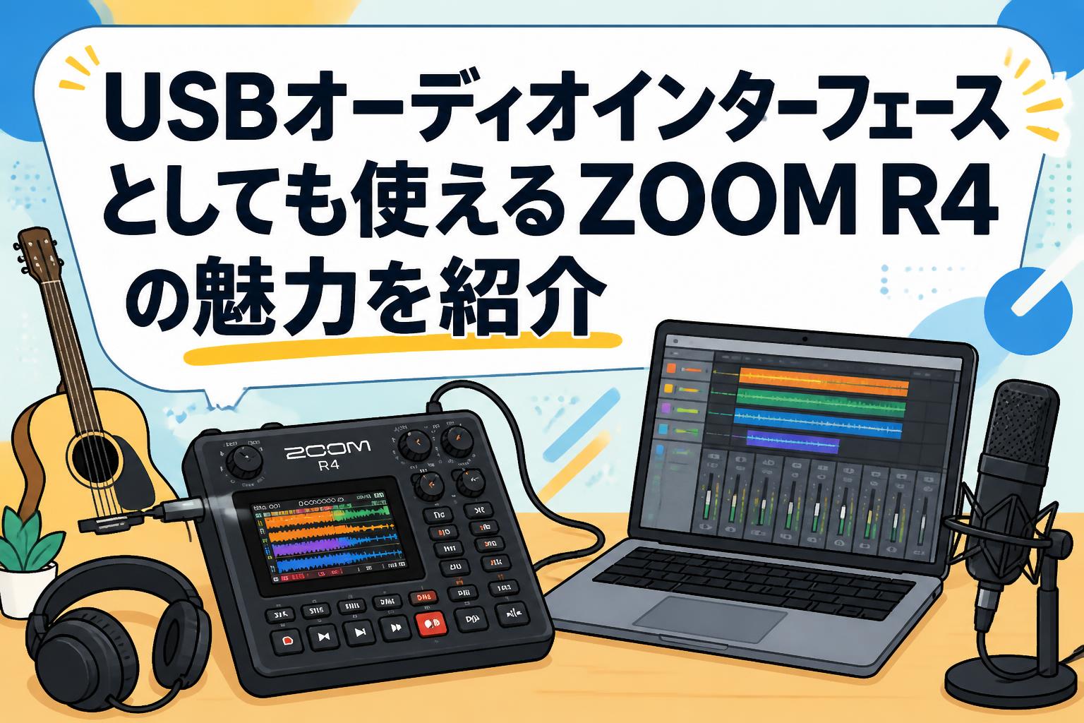 USBオーディオインターフェースとしても使えるZOOM R4の魅力を紹介