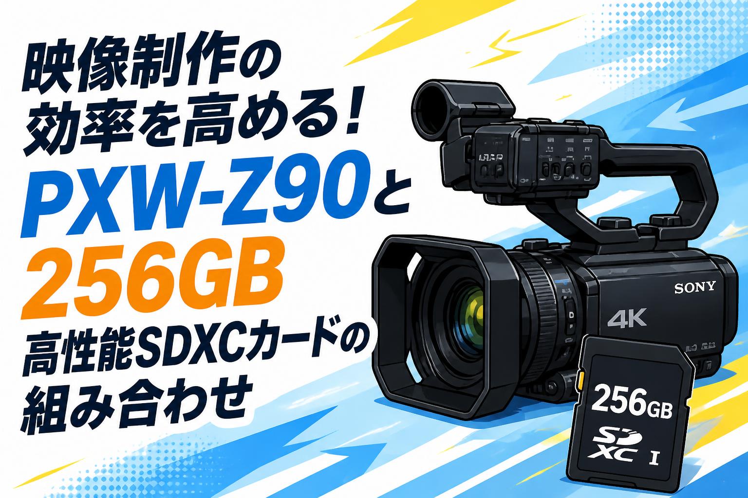 映像制作の効率を高める！PXW-Z90と256GB高性能SDXCカードの組み合わせ
