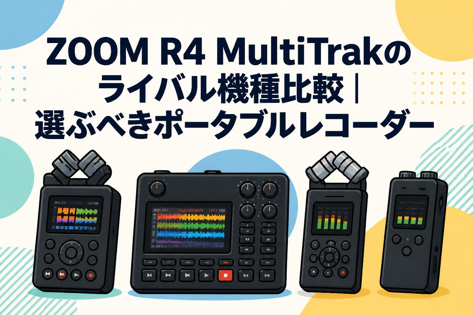 ZOOM R4 MultiTrakのライバル機種比較｜選ぶべきポータブルレコーダー