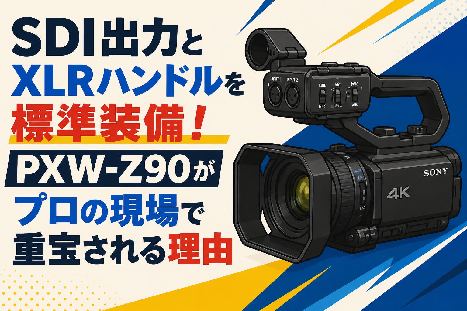 SDI出力とXLRハンドルを標準装備！PXW-Z90がプロの現場で重宝される