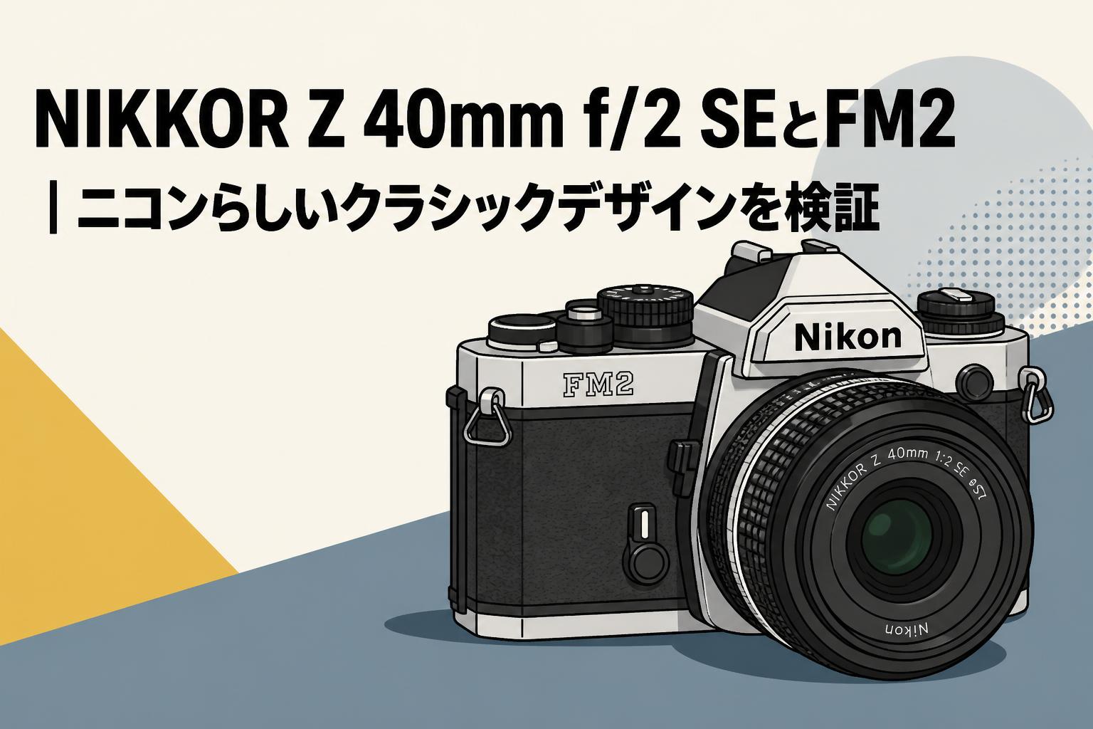 NIKKOR Z 40mm f/2 SEとFM2｜ニコンらしいクラシックデザインを検証