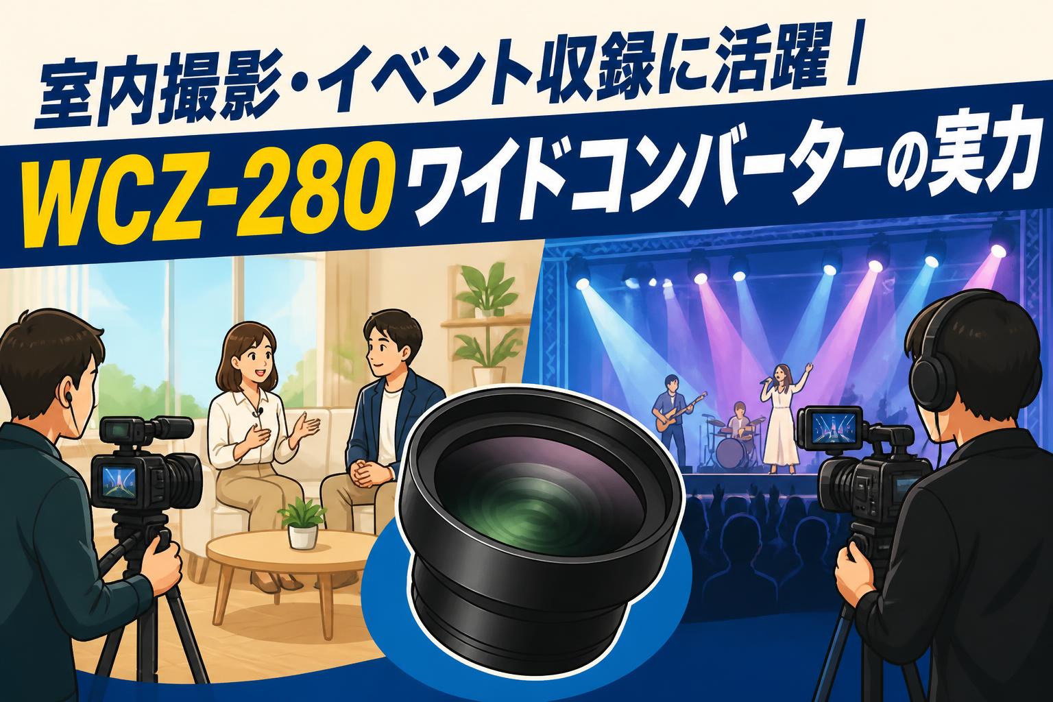 室内撮影・イベント収録に活躍｜WCZ-280ワイドコンバーターの実力