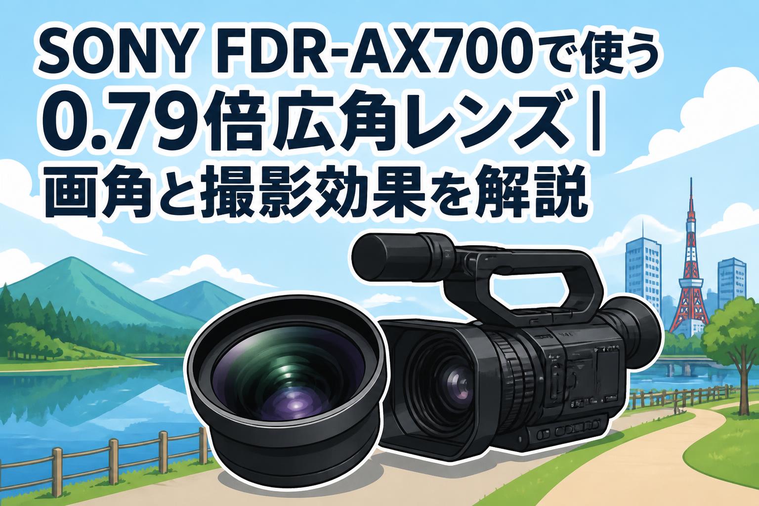 SONY FDR-AX700で使う0.79倍広角レンズ｜画角と撮影効果を解説 | PANDA