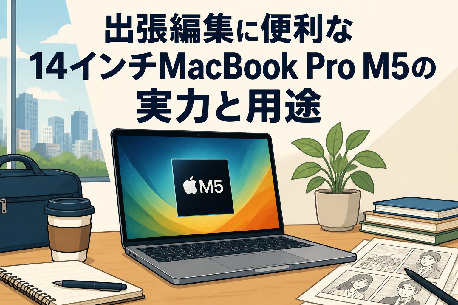 出張編集に便利な14インチMacBook Pro M5の実力と用途 | PANDA TIMES