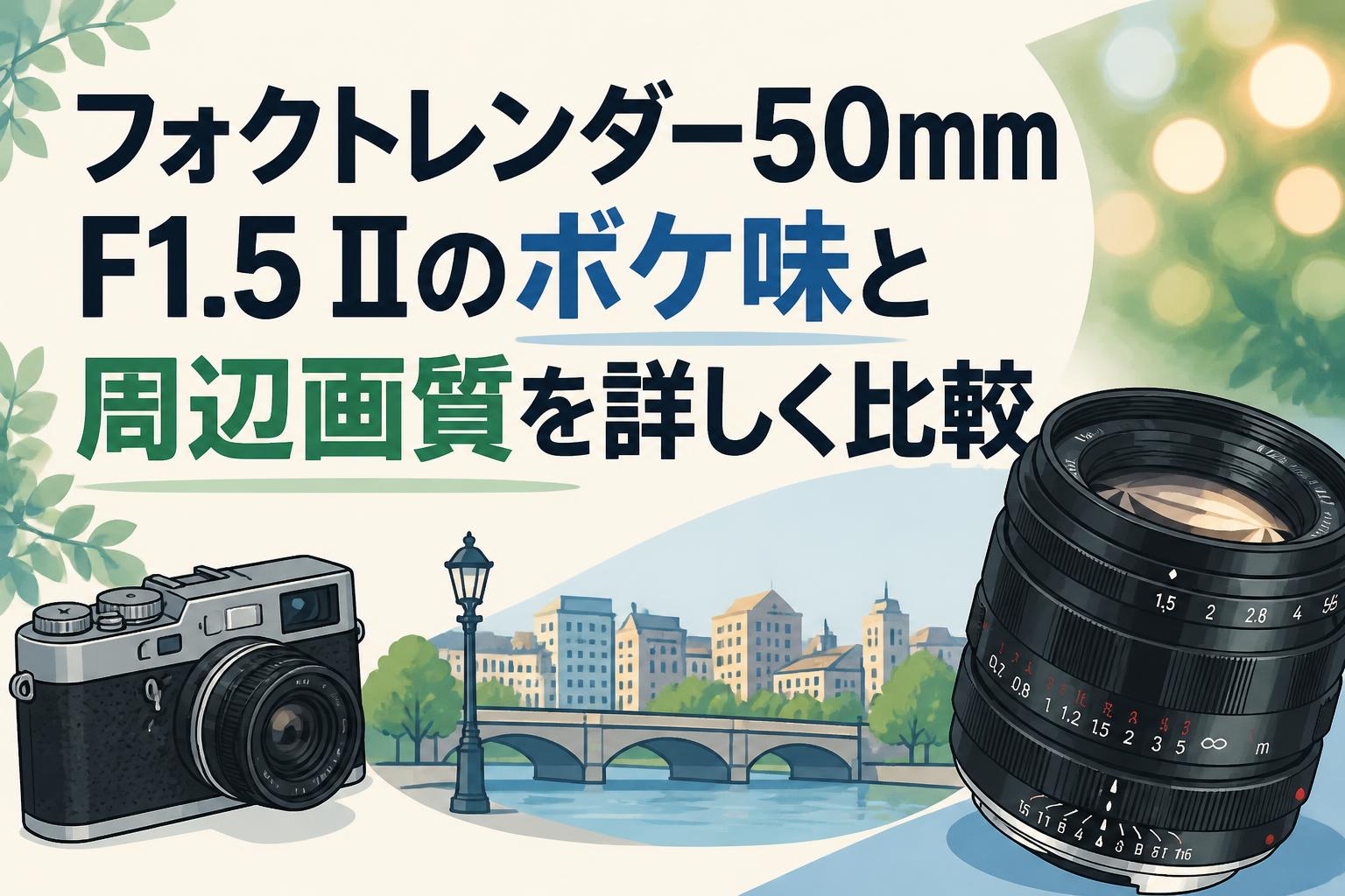 フォクトレンダー50mm F1.5 IIのボケ味と周辺画質を詳しく比較 | PANDA
