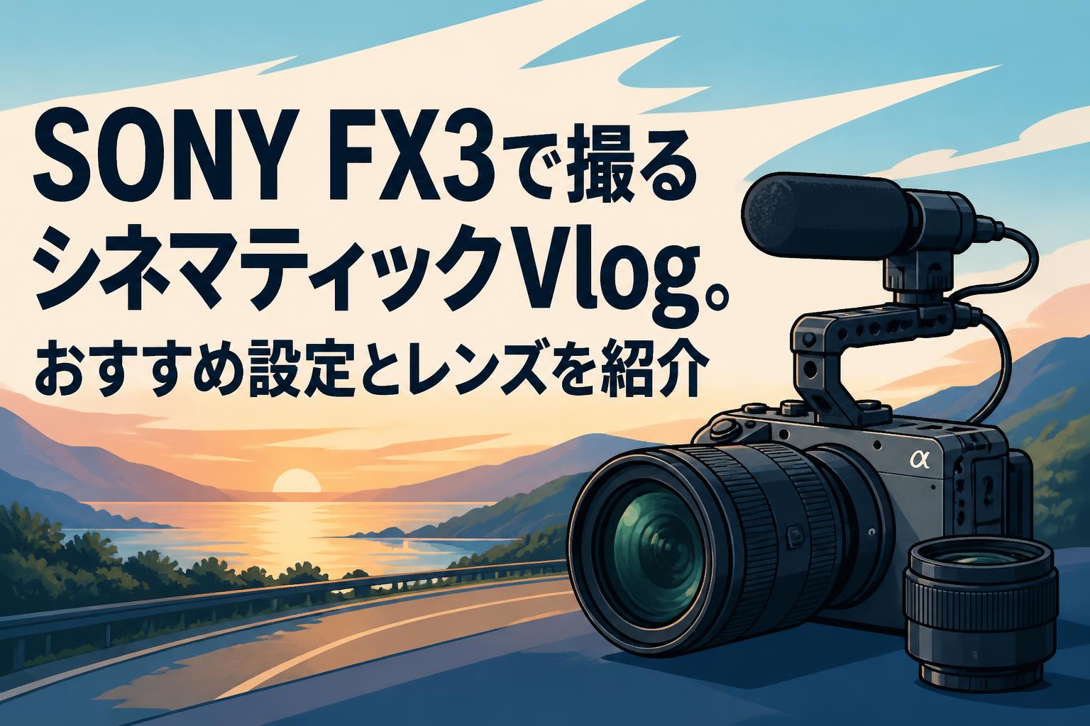 SONY FX3で撮るシネマティックVlog。おすすめ設定とレンズを紹介