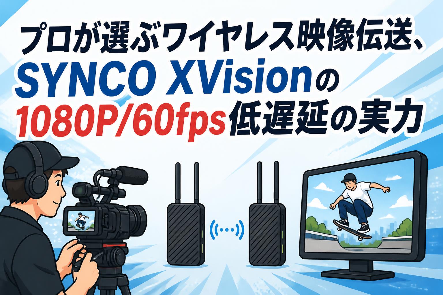 プロが選ぶワイヤレス映像伝送、SYNCO XVisionの1080P/60fps低遅延の