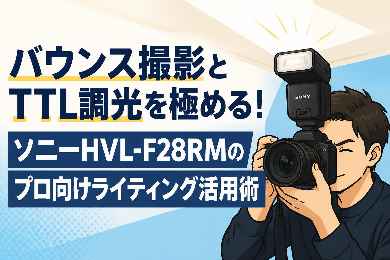 バウンス撮影とTTL調光を極める！ソニーHVL-F28RMのプロ向け