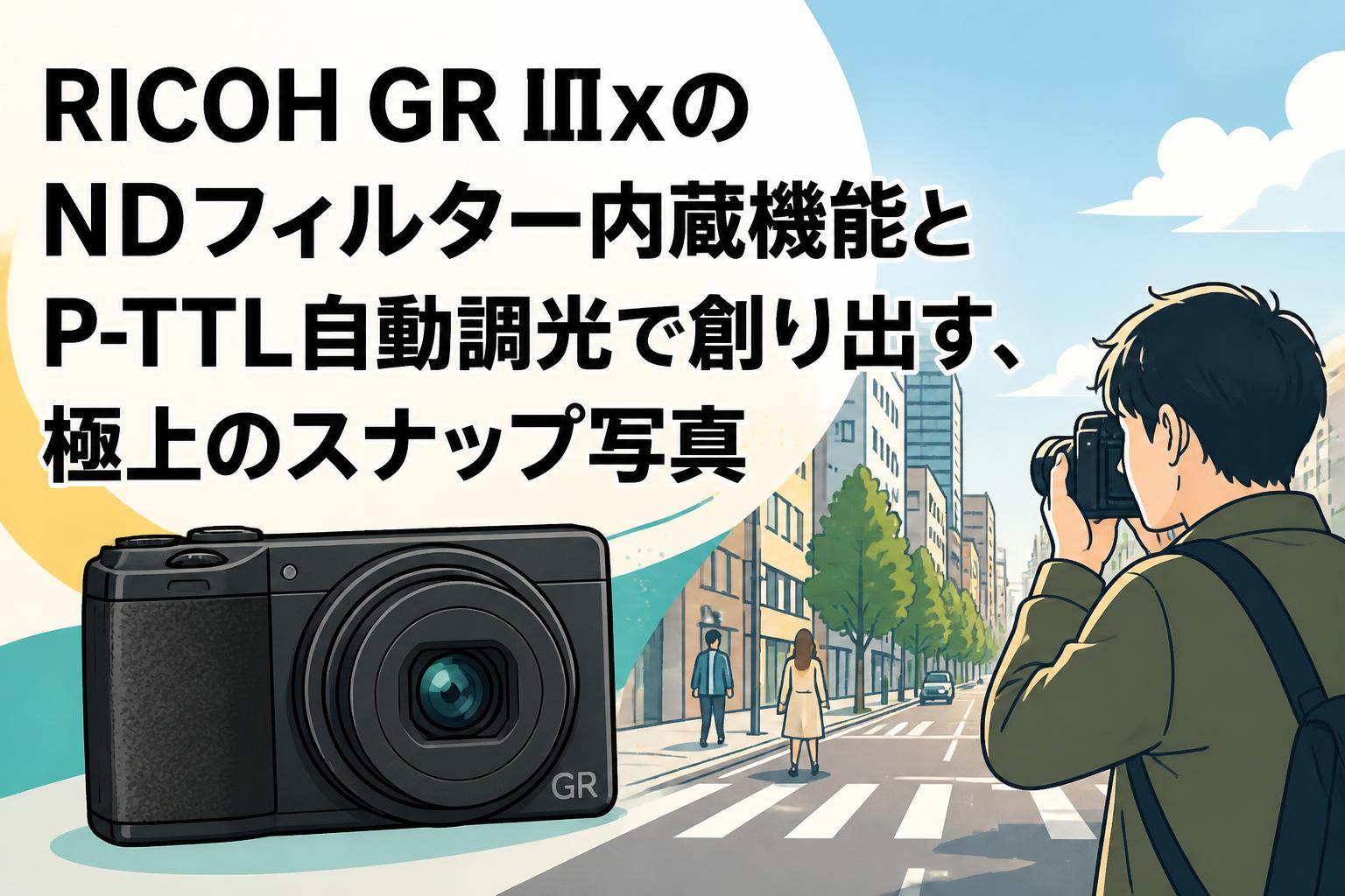 RICOH GR IIIxのNDフィルター内蔵機能とP-TTL自動調光で創り出す、極上