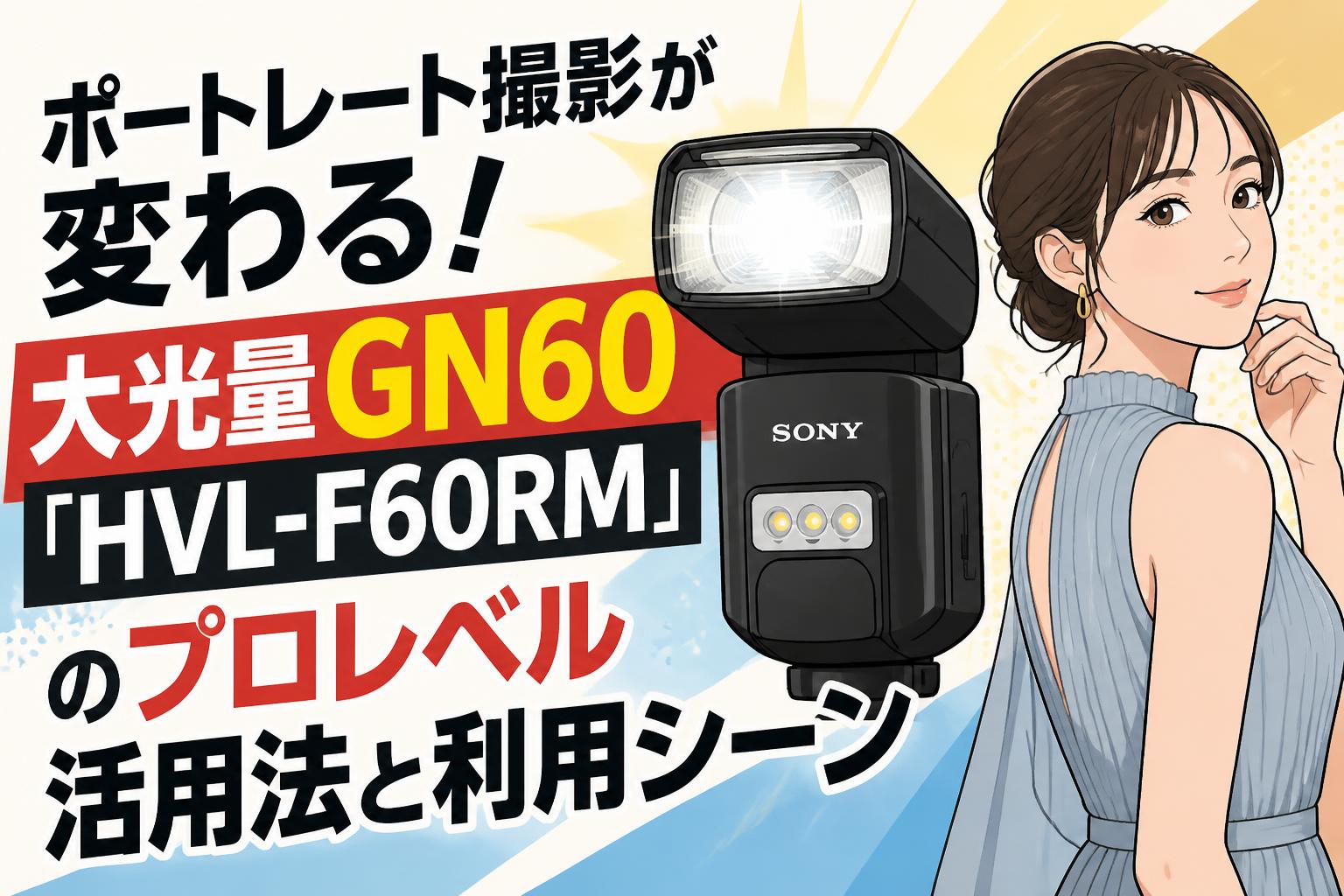 ポートレート撮影が変わる！大光量GN60「HVL-F60RM」のプロレベル活用