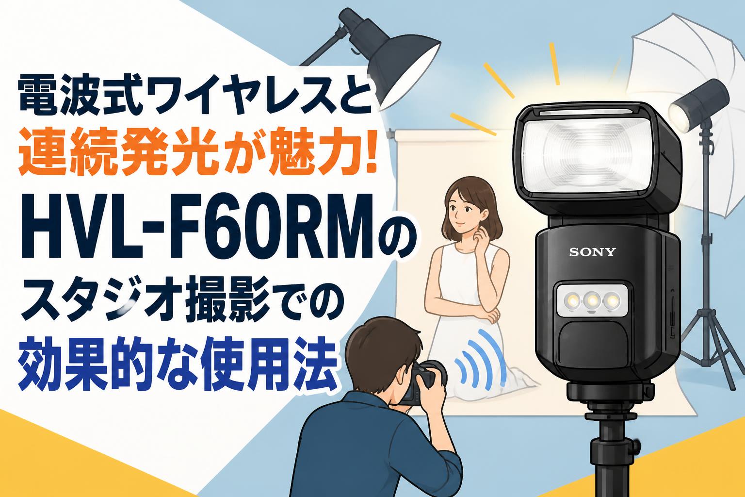 電波式ワイヤレスと連続発光が魅力！HVL-F60RMのスタジオ撮影での効果