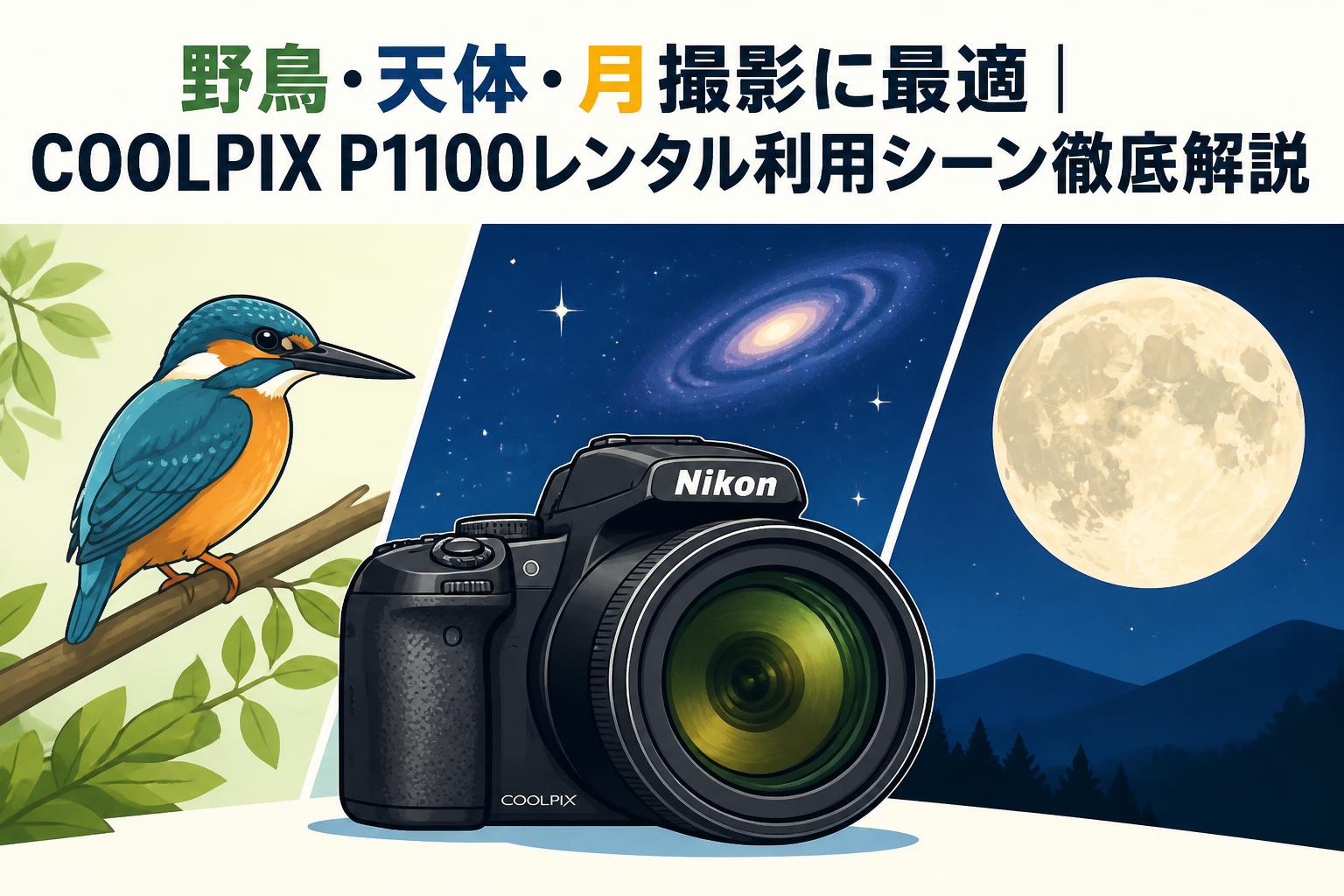 野鳥・天体・月撮影に最適｜COOLPIX P1100レンタル利用シーン徹底解説