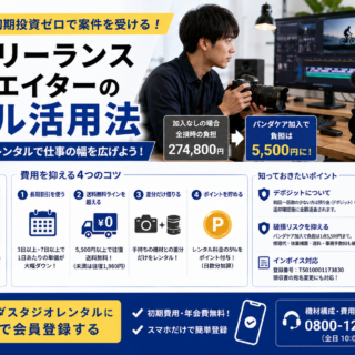 副業・フリーランス映像クリエイターのレンタル活用法