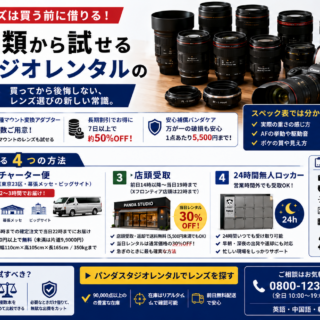 レンズは買う前に借りる。2,600種類から試せるパンダスタジオレンタルの活用法