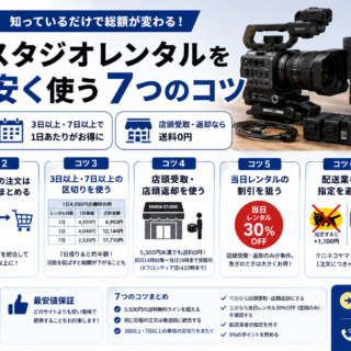パンダスタジオレンタルで安価にレンタルする方法