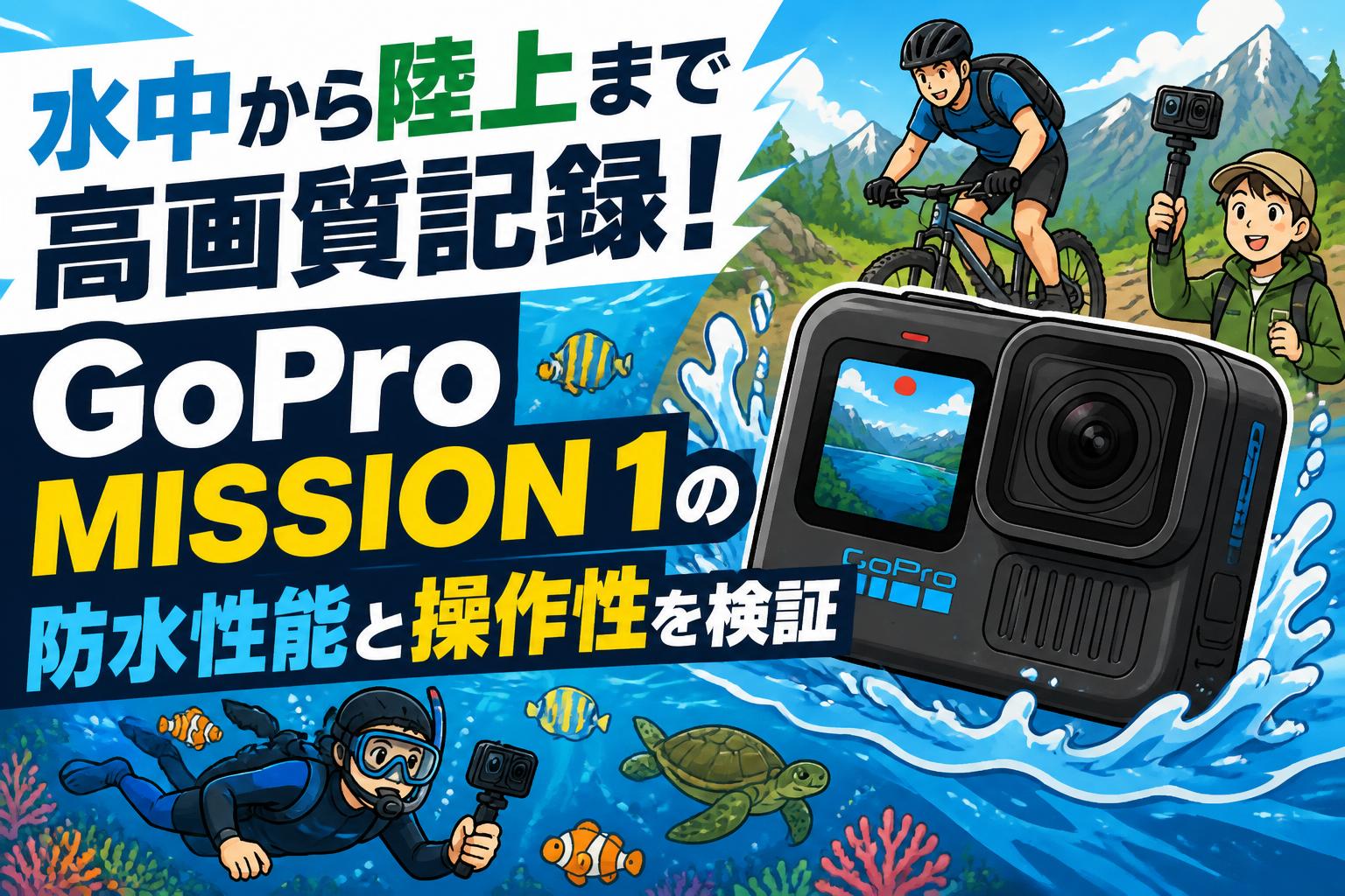 水中から陸上まで高画質記録！GoPro MISSION 1の防水性能と操作性を