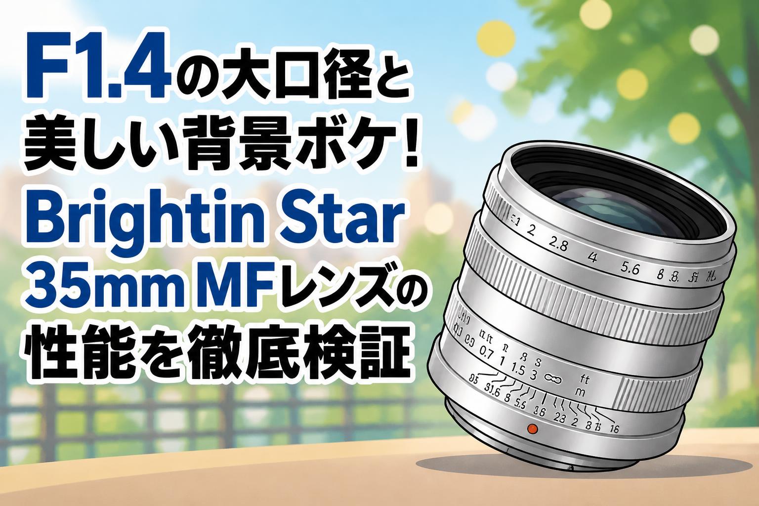 F1.4の大口径と美しい背景ボケ！Brightin Star 35mm MFレンズの性能を