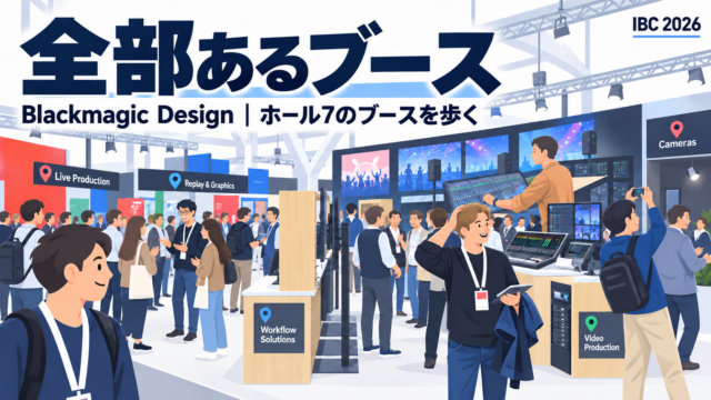 Blackmagic Designのブースを歩く。Media Dock Ultra、Fairlightコンソール5ベイ、URSA Cine Immersive、