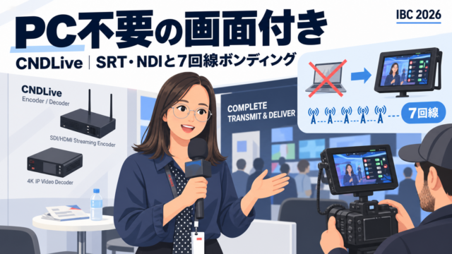 CNDLiveのSRT／NDIエンコーダー・デコーダーは画面付きでPC不要。8宛先同時配信、vMix OMT対応、4G×3＋USBモデム×2＋Wi-Fi 6＋L