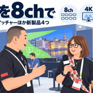 RGBlinkの新製品4つ。ピクセル単位で調整できる8ch 4Kライブスイッチャーは約4,000ドル、8時間バッテリーの無線小型カメラ、AIエージェントを動かす